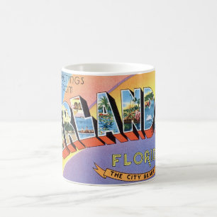 Orlando Retro-Gruß-Postkarten-Tasse Kaffeetasse
