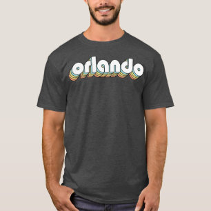 Orlando Retro Rainbow Typografie Faded Style T-Shirt