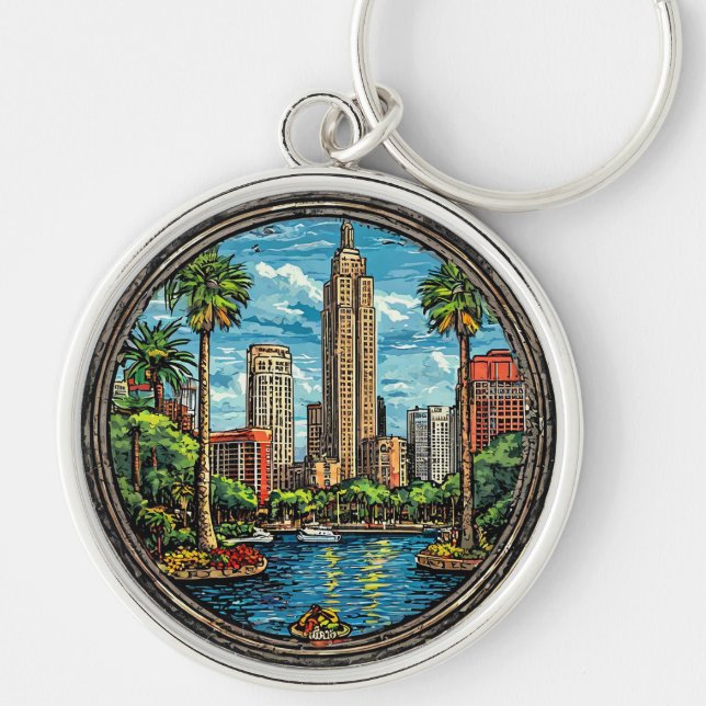 Orlando View mit Wolkenkratzern Schlüsselanhänger (Vorne)