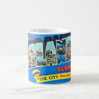 Orlando Vintag Gruß Postkarte Tasse