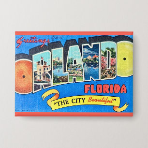 Orlando Vintage Grußkarte Button