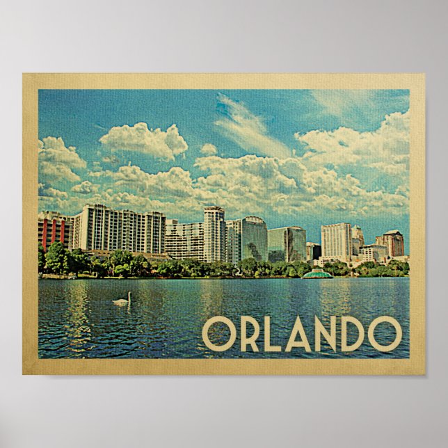 Orlando Vintage Travel Poster (Vorne)