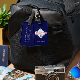 Orleans Loiret France Retro Rooster Vintag Gepäckanhänger