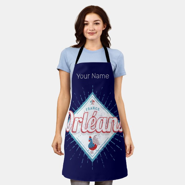 Orleans Loiret France Retro Rooster Vintag Schürze (Getragen)