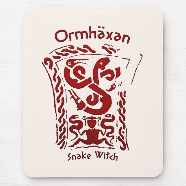 Ormhäxan Snake Hexe Rune Mousepad (Vorne)