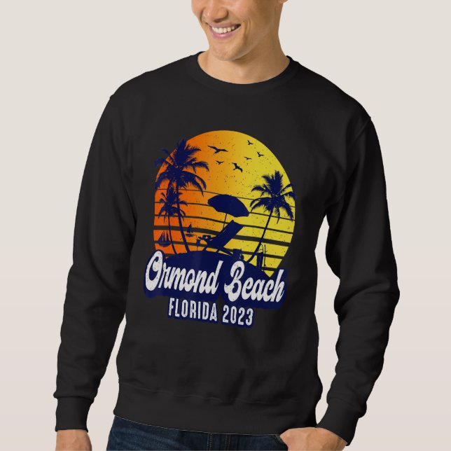 Ormond Beach 2023 Florida Sunset Beach Retro Sweatshirt (Vorderseite)
