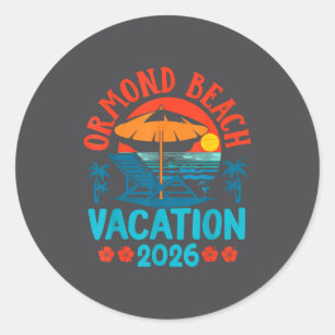 Ormond Beach Florida 2026 Familienurlaub Strand Su Runder Aufkleber