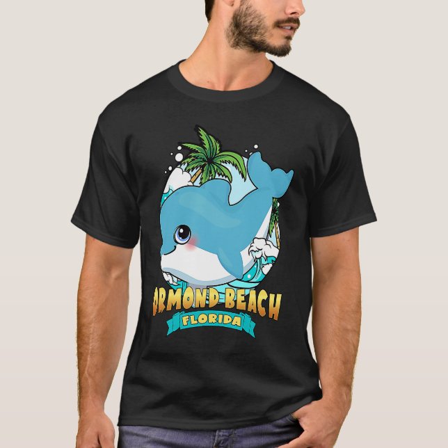 ORMOND BEACH FLORIDA Cute Baby Dolphin Souvenir T-Shirt (Vorderseite)