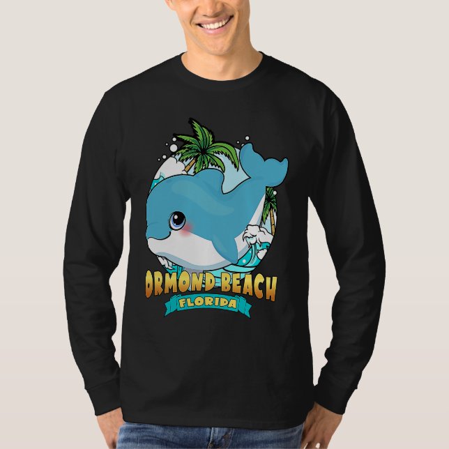 ORMOND BEACH FLORIDA Cute Baby Dolphin Souvenir T-Shirt (Vorderseite)