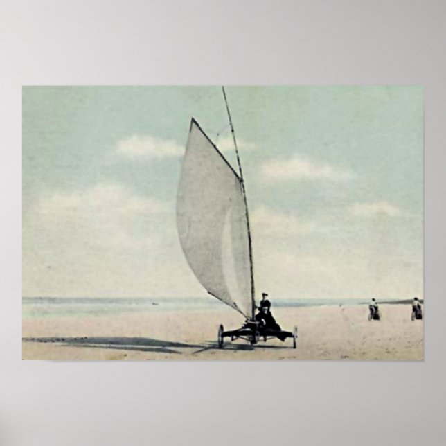 Ormond Beach, Florida Windsailing am Strand Poster (Vorne)