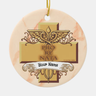 Orn Caduceus Krankenschwester Keramik Ornament