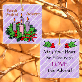 Ornament #4 von 4: 4. Adventswoche (LIEBE)
