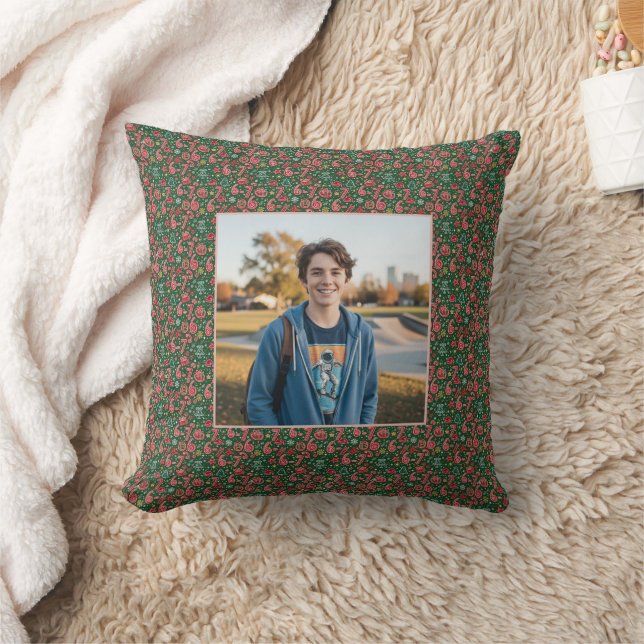 Ornament 6-7 Meme One Photo Christmas Doodles Kissen (Decke)