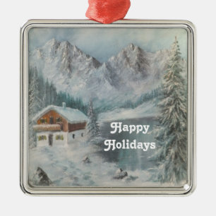 Ornament Ann Hayes Malerei Bayerischer Schneetraum
