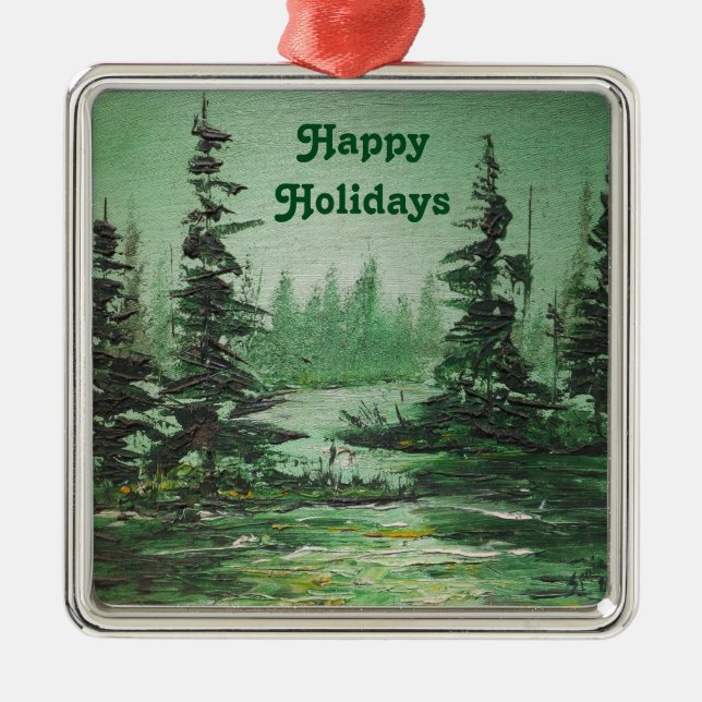 Ornament Ann Hayes Painting Green Forest (Vorne)