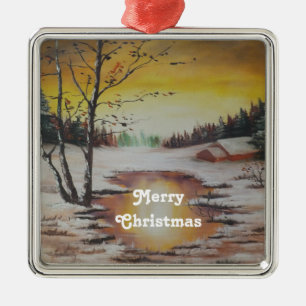 Ornament Ann Hayes Painting Winterszene