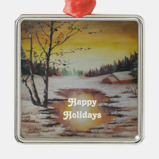 Ornament Ann Hayes Painting Winterszene