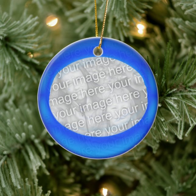 Ornament - Blauer Ball personalisieren (Baum)