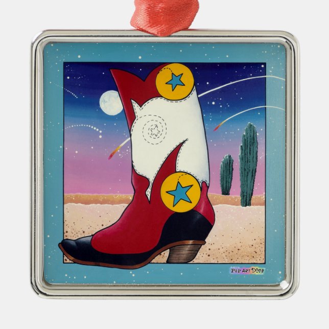 Ornament - Cowboy-Boot, alles bedruckt (Vorne)