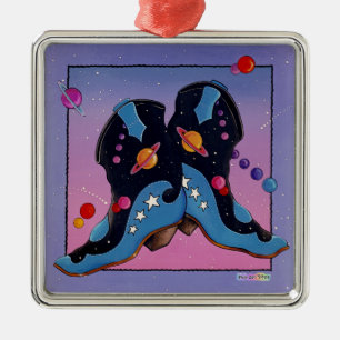 Ornament - Cowboystiefel in Mitternacht