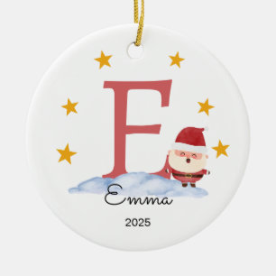 Ornament des personalisierten Buchstabens, Santa