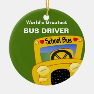 Ornament des personalisierten Busfahrers