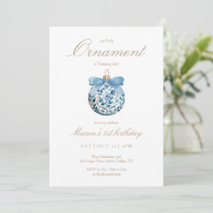 Ornament Einladung zum ersten Geburtstag