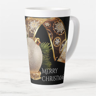 Ornament, Evergreen und Gold Band Milchtasse