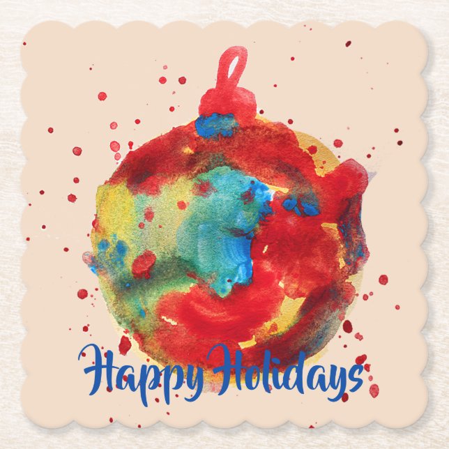 Ornament, Farbe, Aquarell Untersetzer (Vorderseite)