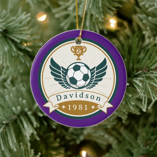 Ornament - Fußball - Personalisiert - Name hinzufü (Baum)