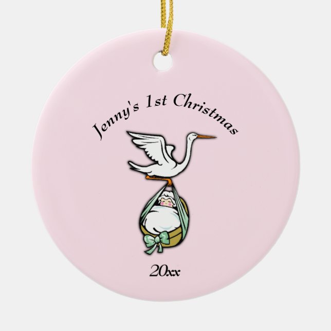 Ornament gewinnt eine rosa und blaue Seite mit Nam (Vorne)