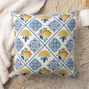 Ornament glatt bestickt Zitrone Kissen