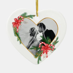 Ornament goldene Herzen Rahmen mit Schleife und Ba