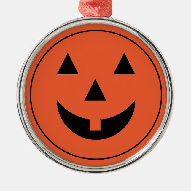 Ornament Halloween Pumpkin-Gesicht Aus Metall (Vorne)