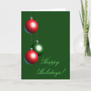 Ornament Happy Holidays Card auf Evergreen Feiertagskarte