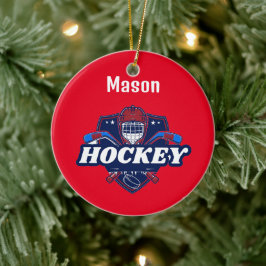 Ornament Hockey Gear - Personalisiert - Name hinzu