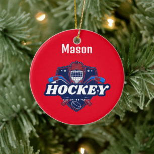Ornament Hockey Gear - Personalisiert - Name hinzu