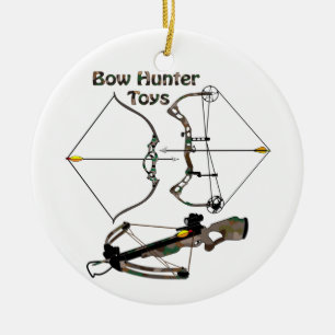 Ornament, Jagd, Bowhunter, Bow Jäger-Spielzeug, Keramik Ornament