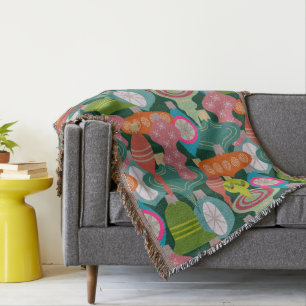 Ornament Jumble Throw Blanket Decke