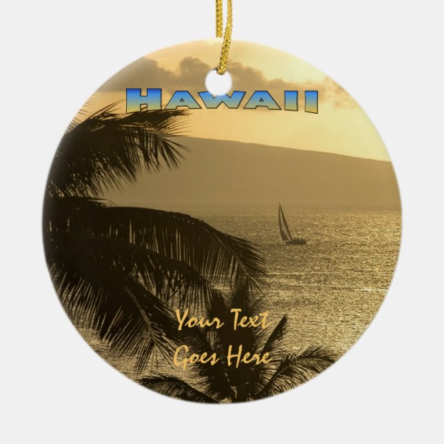 Ornament: Lahaina Sunset #1 (Circle) Keramikornament (Vorne)