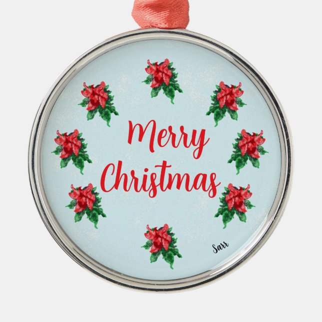 Ornament : Merry Christmas   Aus Metall (Vorne)