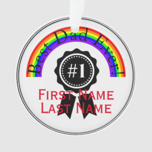 Ornament mit Best Vater Ever Rainbow HAMbWG