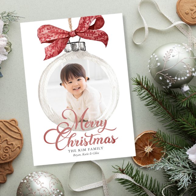 Ornament mit Bow Foto Weihnachten (Von Creator hochgeladen)