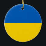 Ornament mit der Flagge der Ukraine<br><div class="desc">Elegantes Ornament mit der Flagge der Ukraine. Dieses Produkt ist anpassbar.</div>