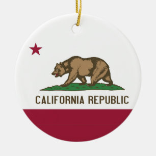 Ornament mit der Flagge Kaliforniens