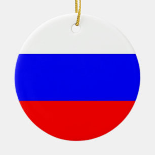 Ornament mit der Flagge Russlands