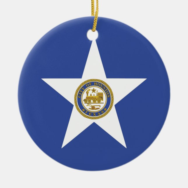 Ornament mit der Flagge von Houston, USA (Vorne)