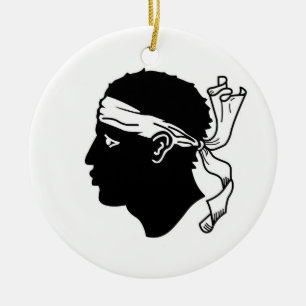 Ornament mit der Flagge von Korsika, Frankreich