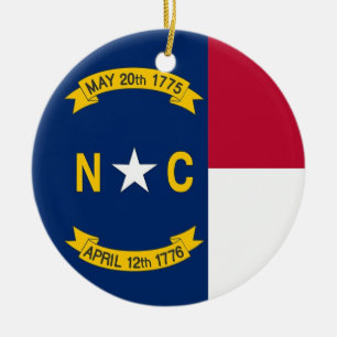 Ornament mit der Flagge von North Carolina