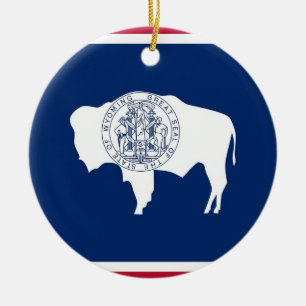 Ornament mit der Flagge von Wyoming